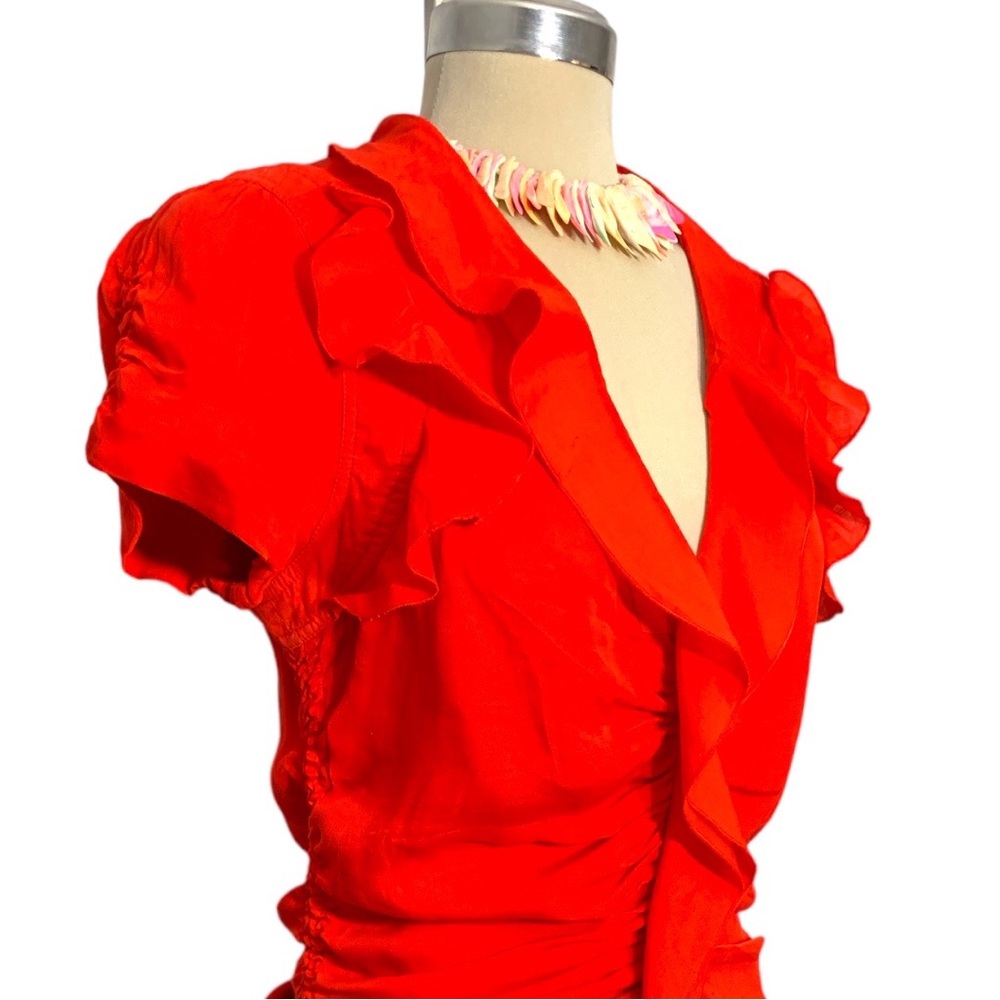 bebe Silk Ruffles top - Picture 5 of 15